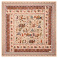LITTLE PEOPLE WOOL&SILK SAND SQUARE