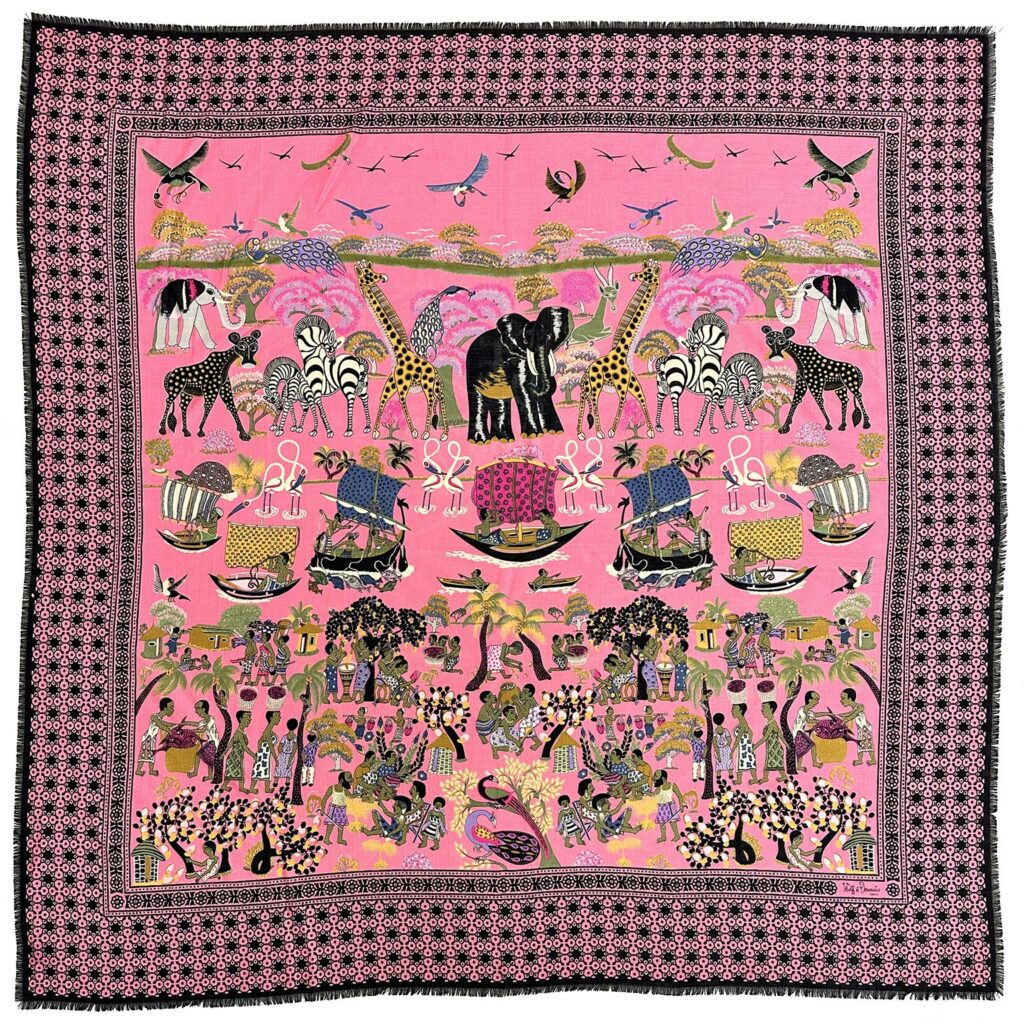 Africa wool&silk Coral Wolff et Descourtis