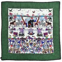 Africa-wool_silk-Green_White-square