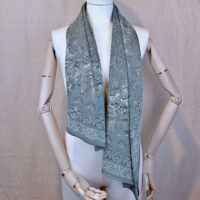 MARIAGE GREEN&AQUA COTTON SHAWL WRAP