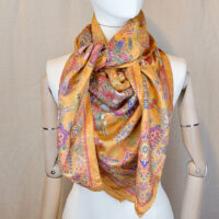 MARIAGE PUMPKIN&PINK SILK JACQUARD WRAP