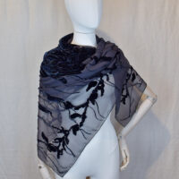 RASCASSE ABYSS BLUE JACQUARD VELVET WRAP