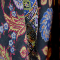 TOPKAPI CAMOUFLAGE WOOL&SILK DETAIL